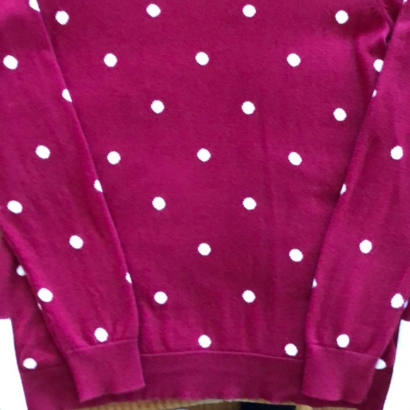 Talbots Polka Dot 100% Cotton Sweater - Picture 2 of 6